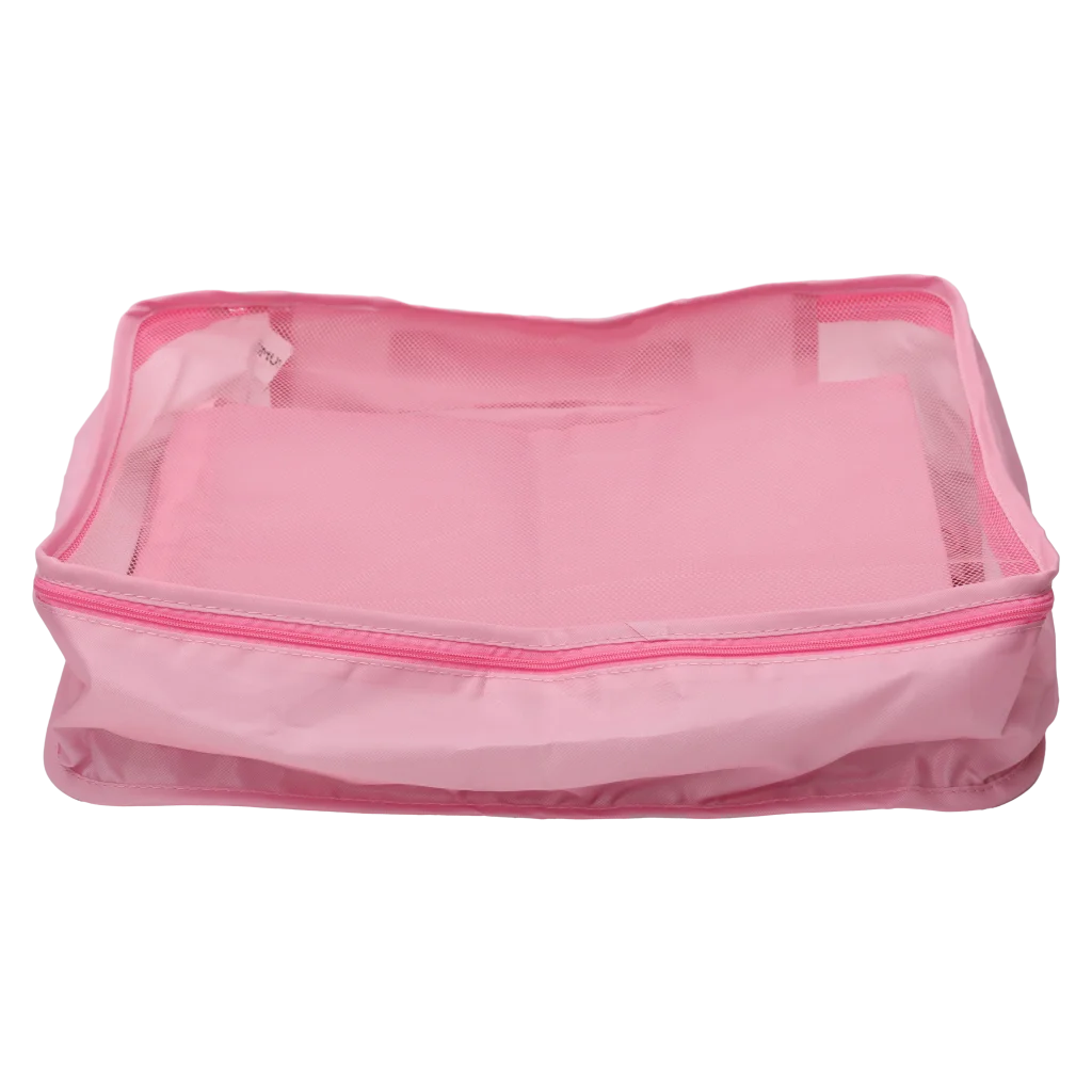 7-teiliges Polyester-Aufbewahrungsbeutel-Set (Rosa)