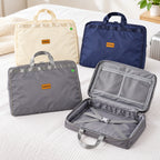 Multifunktionale Reise Aufbewahrungstasche in Beige Navyblau und Grau