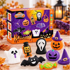 Halloween Modelliermasse Set mit farbigen Figuren