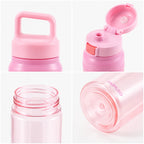 Macaron Trinkflasche in Rosa mit Details zum Verschluss