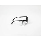 Schwarze polarisierte Sonnenbrille in Seitenansicht