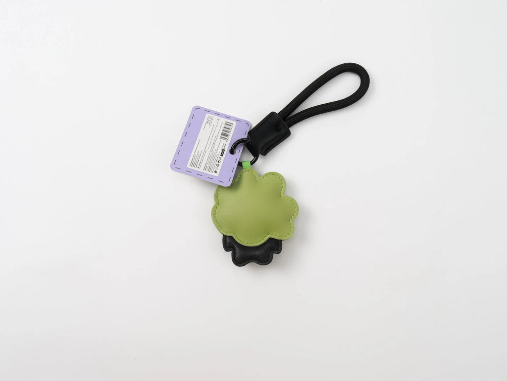 Leder Taschenanhänger Blumenkatze Rückansicht
