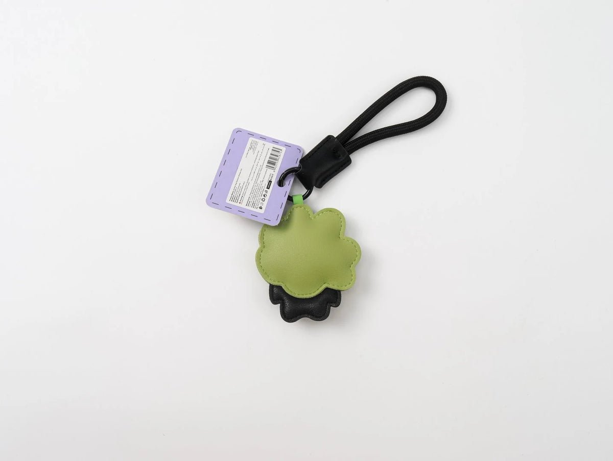Leder Taschenanhänger Blumenkatze Rückansicht