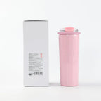 Macaron Isolier Kaffeebecher 500 ml in Rosa quadratische Detailansicht
