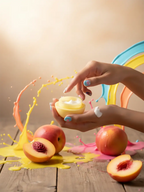 Handcreme mit Pfirsich-Design, 30 g