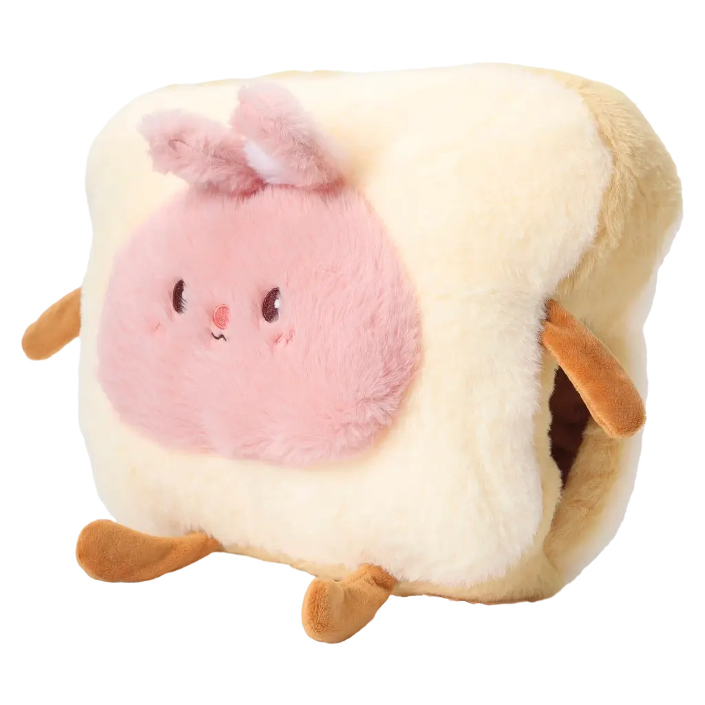 Handwärmer-Kissen mit Toast-Design für Hände, ca. 300 g (Beige/Rosa)