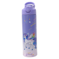 Isolierte Edelstahl-Trinkflasche mit Einhorn-Design, 500 ml (Lila)