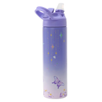 Isolierte Edelstahl-Trinkflasche mit Einhorn-Design, 500 ml (Lila)