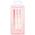 3er-Pack ausfahrbare Augenbrauenrasierer (Pink) mit präzisen Klingen