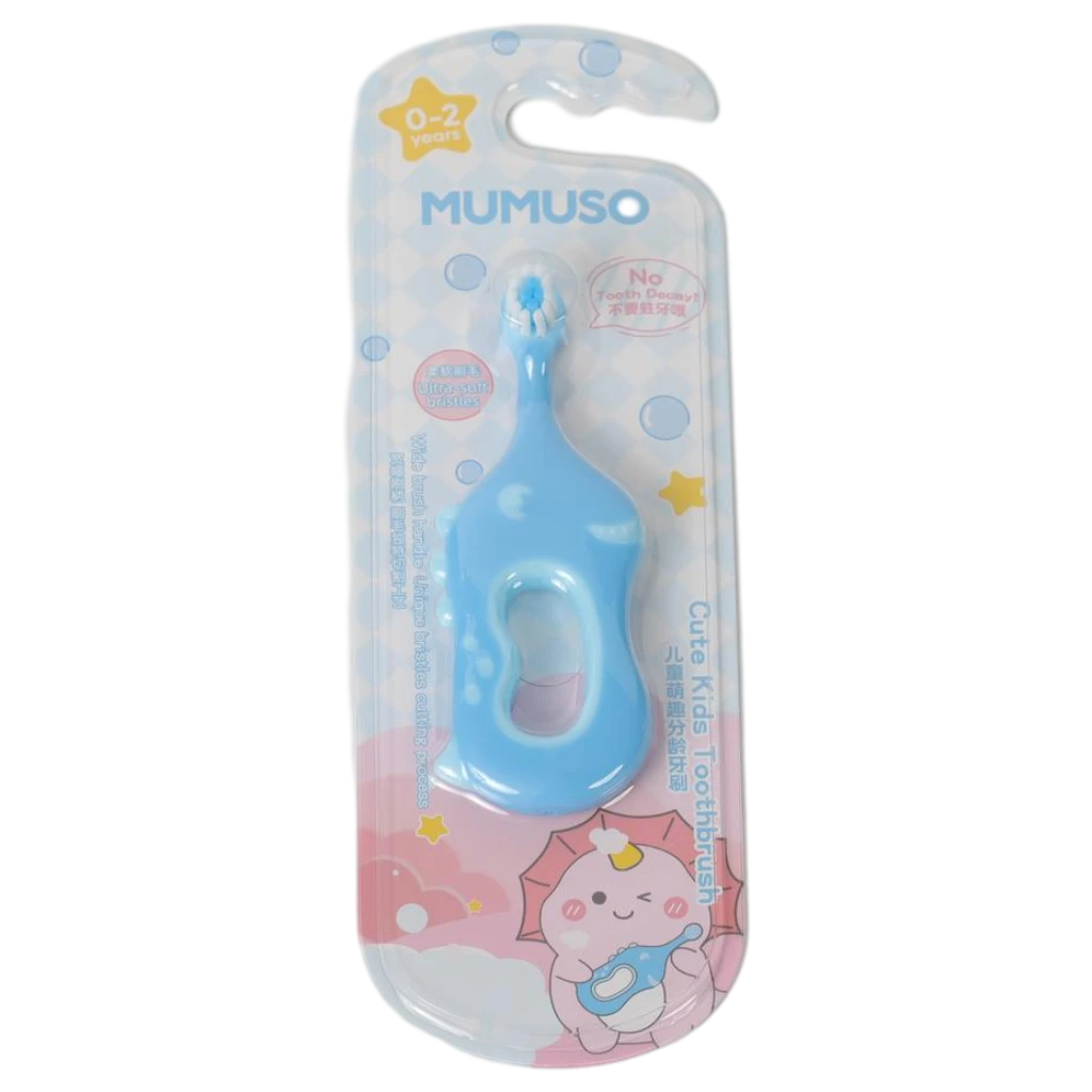 Niedliche Kinderzahnbürste für 0-2 Jahre (Blau/Rosa)
