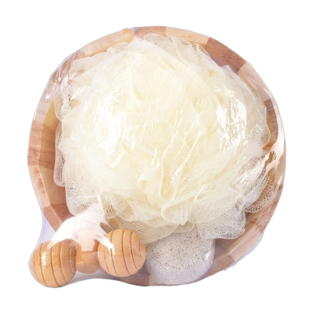 Badezubehör-Set mit Luffa-Schwamm (Natur) – MUMUSO