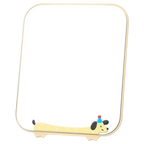 Kunststoff Standspiegel mit Hunde-Design (Beige)