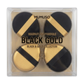 4er-Pack Mini-Puderquasten mit Black &amp; Gold Design (Schwarz/Gold)