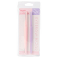 Doppelkopf Augenbrauenrasierer mit geradem Griff (Pink/Lila)