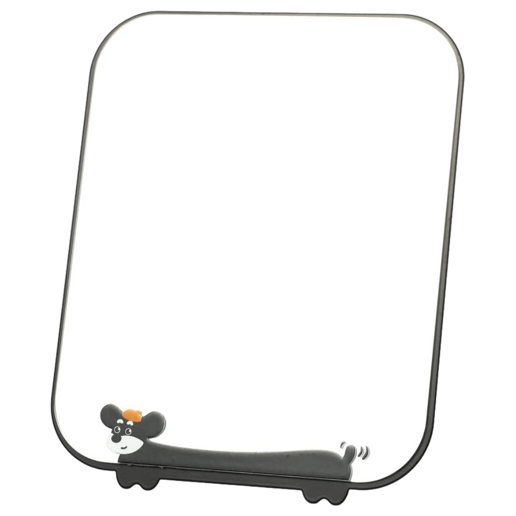 Standspiegel aus Glas mit Mouse-Design, ca. 20 × 20 cm (Schwarz)
