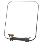 Standspiegel aus Glas mit Mouse-Design, ca. 20 × 20 cm (Schwarz)