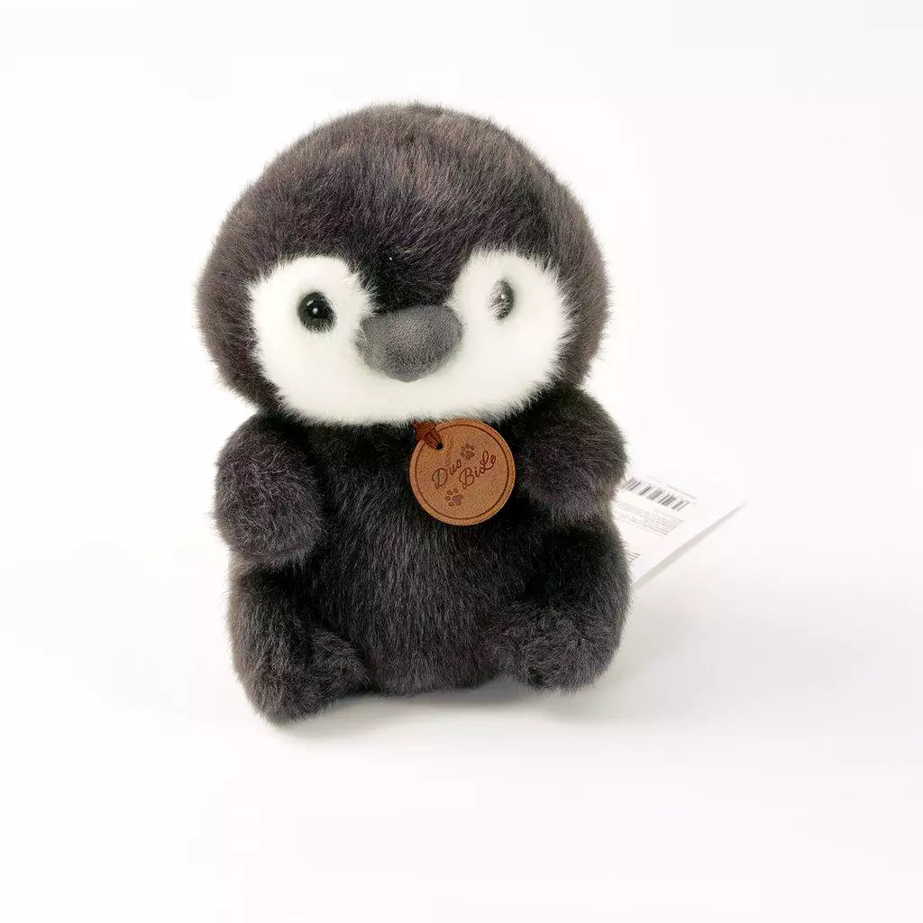 Flauschiger Plüsch-Pinguin Kuscheltier, Flauschig-Serie (Grau)