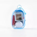 Tragbares Make-up-Set (3-teilig) Blau mit Lidschatten und Lippencreme