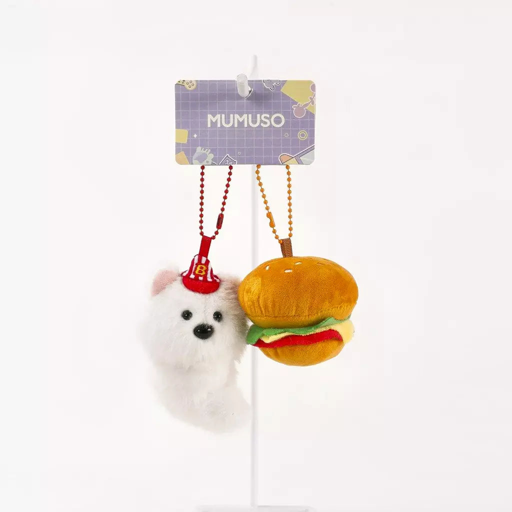 Magnetisches Stoffpuppen-Paar 'Hamburger' (Bär/Weiß) – MUMUSO