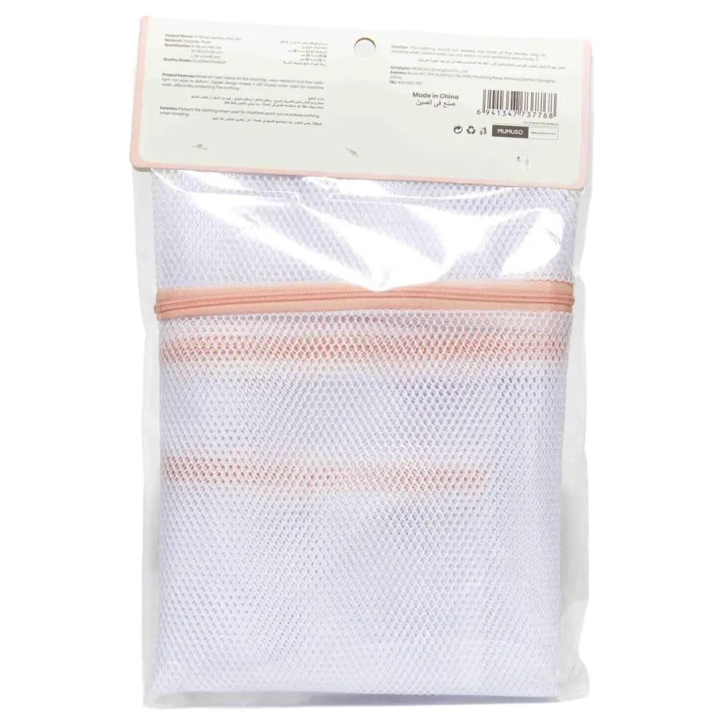3er-Pack Wäschenetz aus Polyester zum Schutz empfindlicher Kleidung (Weiß/Rosa)