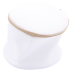 Runder Wäschesack Mesh für BHs, 17 × 15 cm (Weiß/Khaki)