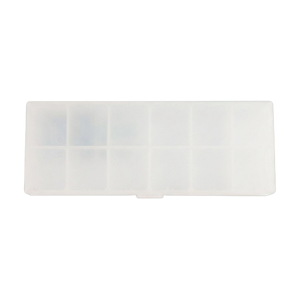 Aufbewahrungsbox mit 12 Fächern, tragbar und transparent (Transparent)