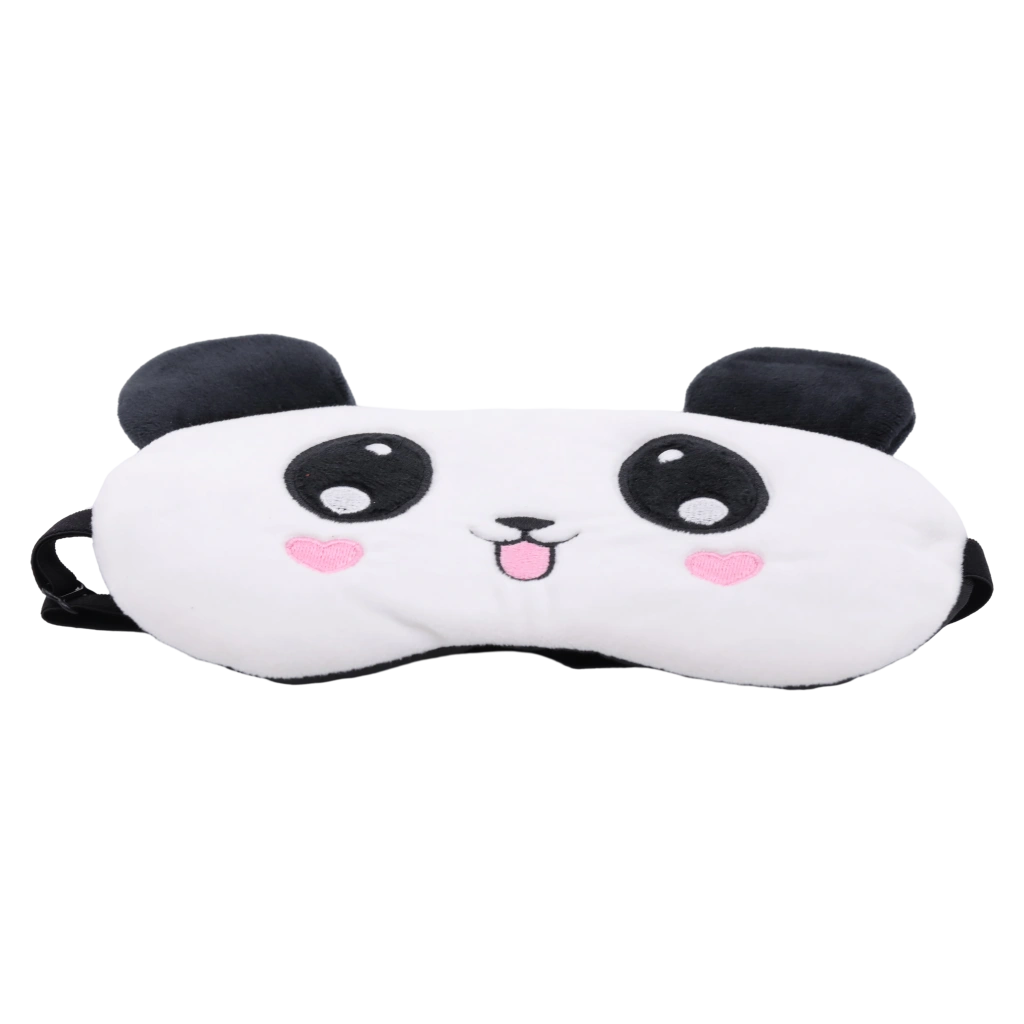 Schlafmaske aus Polyesterfaser mit Panda-Design (Weiß/Schwarz)