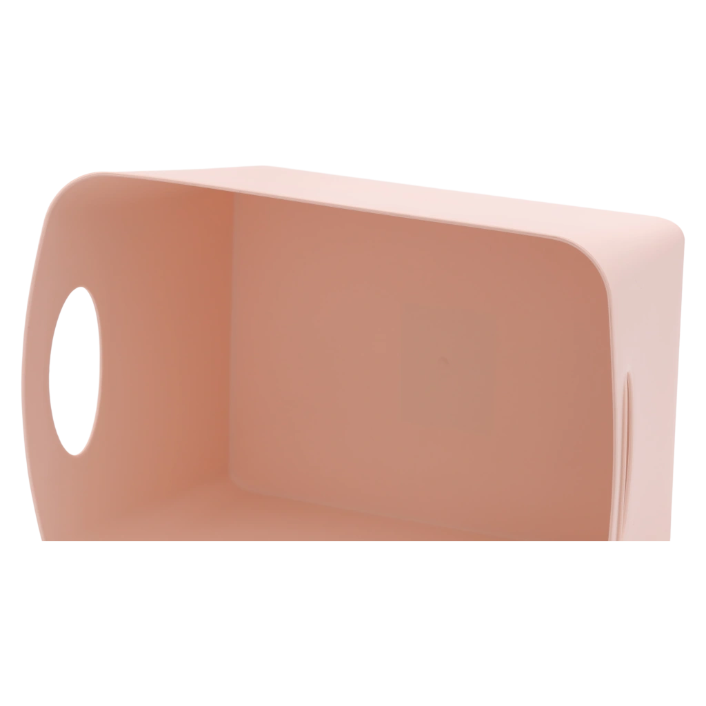 Großer Aufbewahrungskorb aus Polypropylen für Haushalt und Kleidung (Rosa)