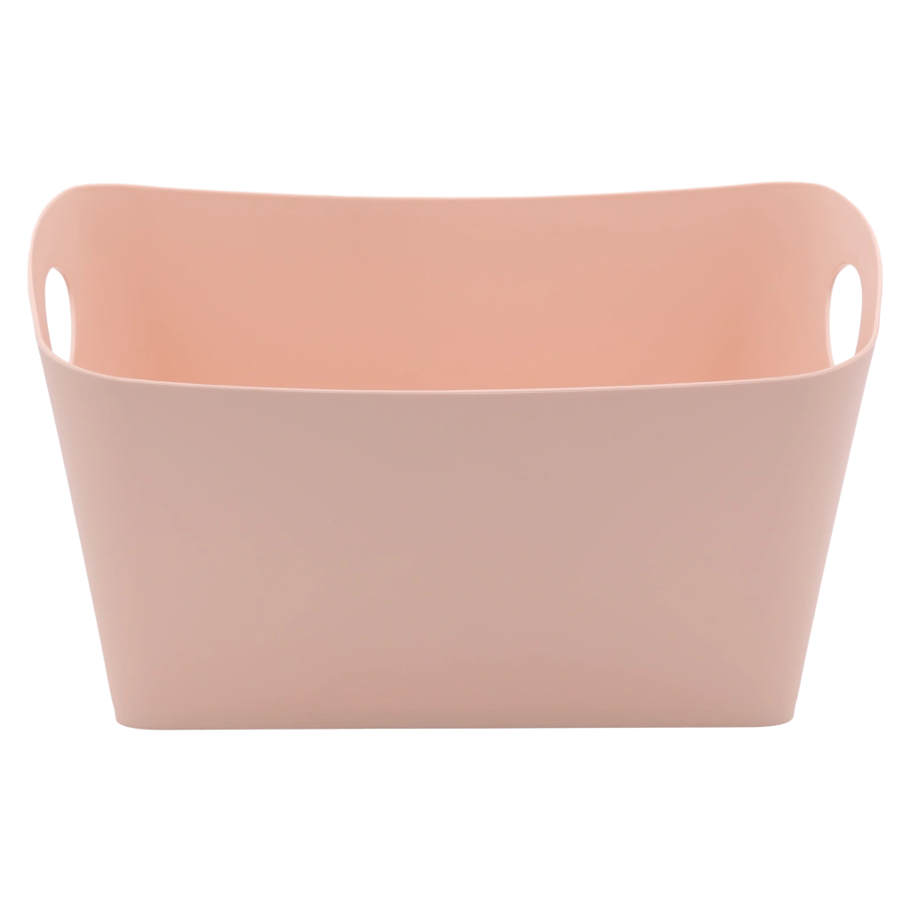 Großer Aufbewahrungskorb aus Polypropylen für Haushalt und Kleidung (Rosa)