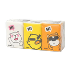 6er-Pack Taschenfeuchttücher aus natürlichem Zellstoff, kompakt (Braun/Türkis/Rosa/Weiß/Gelb/Orange)