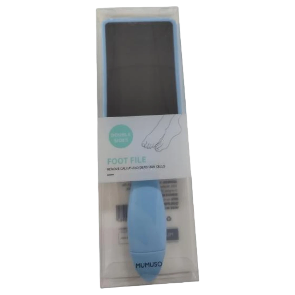 Doppelseitige Fußfeile aus Polystyrol mit Schleifoberfläche (Blau)
