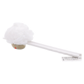 Duschbürste mit Borsten und Luffa, langer Griff (Weiß)