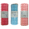 Crescent Massage Roller mit strukturierter Oberfläche für Muskelentspannung (Blau/Rosa/Hellrosa)