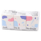 6er-Pack Taschentücher aus natürlichem Zellstoff (Weiß/Rosa/Blau)