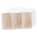 Aufbewahrungsbox aus Polystyrol mit 3 Fächern (Creme) für Schreibtisch, Bad oder Büro