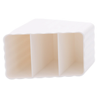 Aufbewahrungsbox aus Polystyrol mit 3 Fächern (Creme) für Schreibtisch, Bad oder Büro