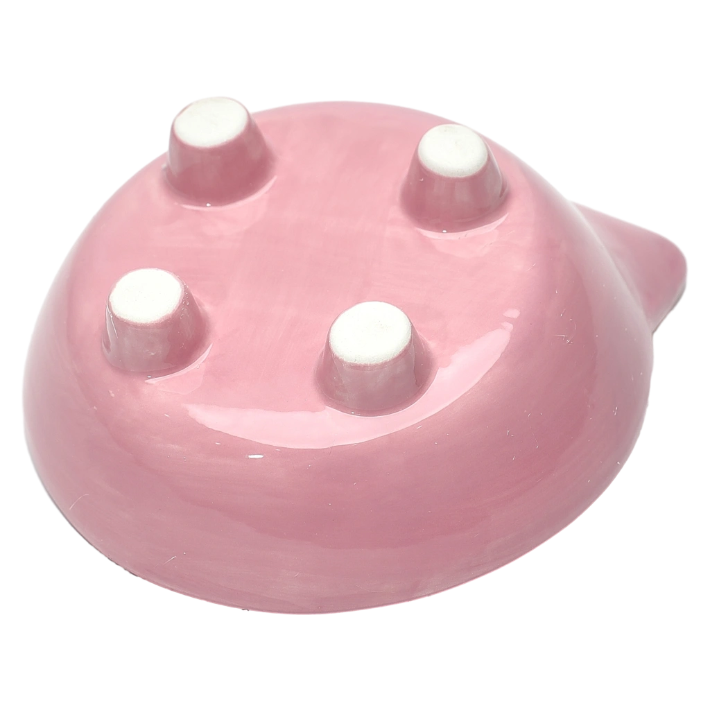 Keramik-Futterschale für Katzen mit Katzen-Design (Rosa)