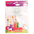 Ausmalset für Kinder mit Einhorn-Design, inkl. Buntstifte und Sticker (Mehrfarbig)