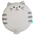 Rundes Memory Foam Sitzkissen mit Katzen-Design (Grau)