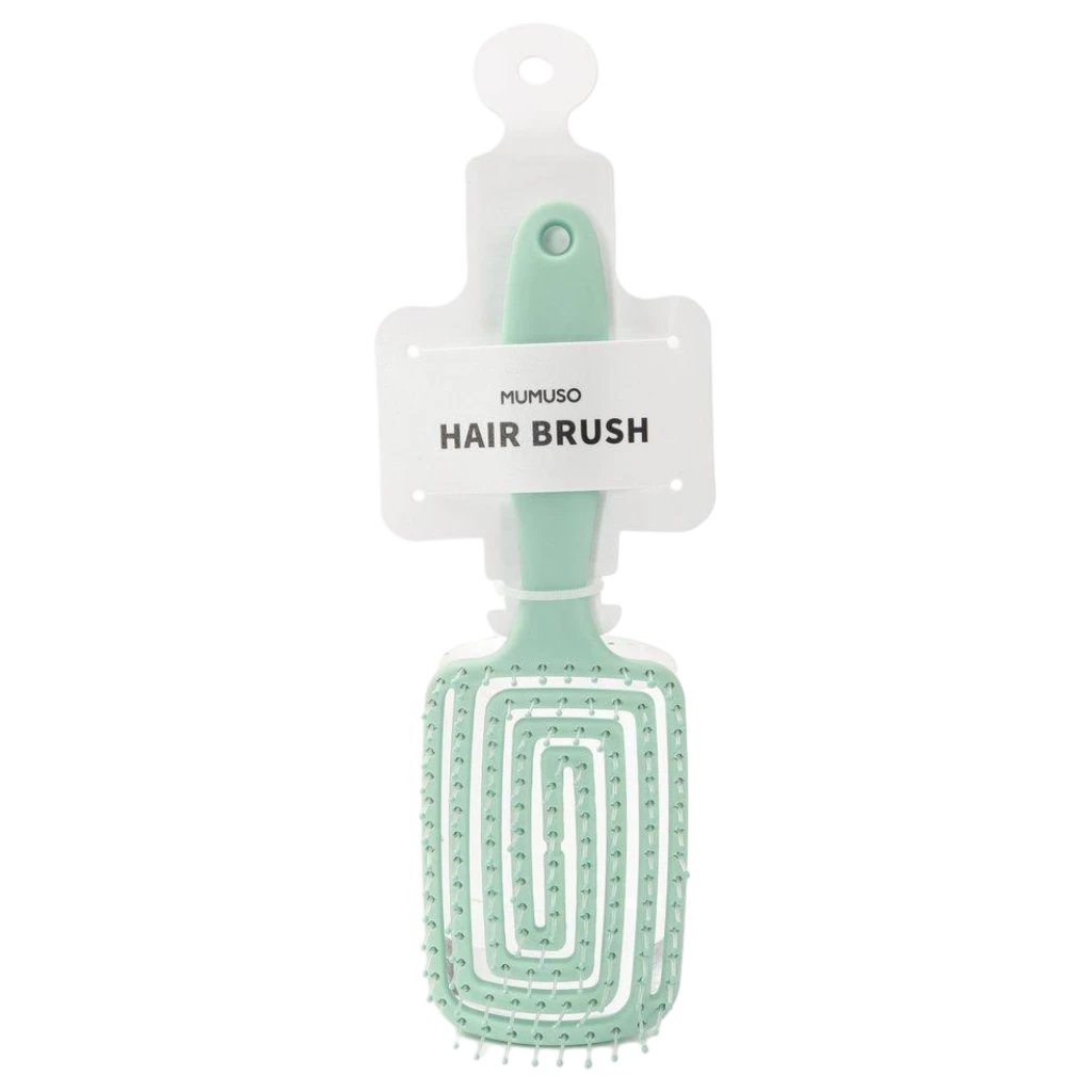 Kunststoff-Haarbürste mit ergonomischem Griff (Mint)