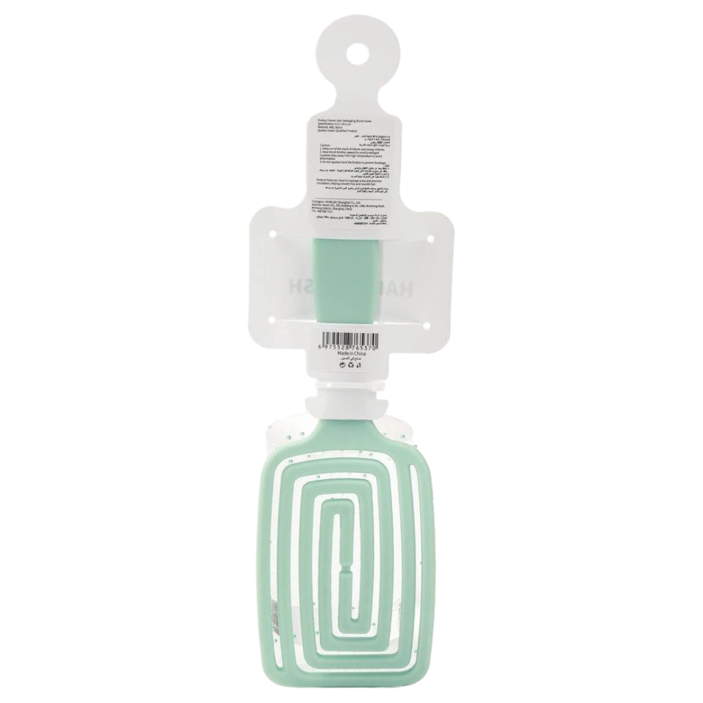 Kunststoff-Haarbürste mit ergonomischem Griff (Mint)