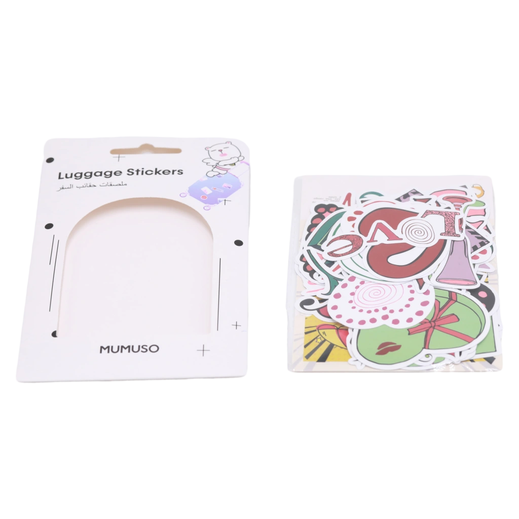 Sticker-Set aus PVC mit buntem Print für Koffer, Laptop und Hefte (Mehrfarbig)