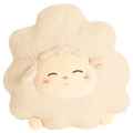 Kuschelkissen aus Polyester mit Schaf-Design, Plüsch-Obermaterial (Beige)