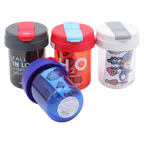 Mini Dual-Use Wasserflasche aus PP+PC, 300 ml (Schwarz/Rot/Blau/Weiß)
