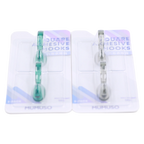 2-teiliges Set selbstklebende Wandhaken aus Kunststoff (Transparent/Grün)