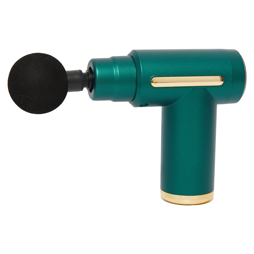 Mini Massagepistole mit 4 Aufsätzen, 1800 mAh Akku (Grün)