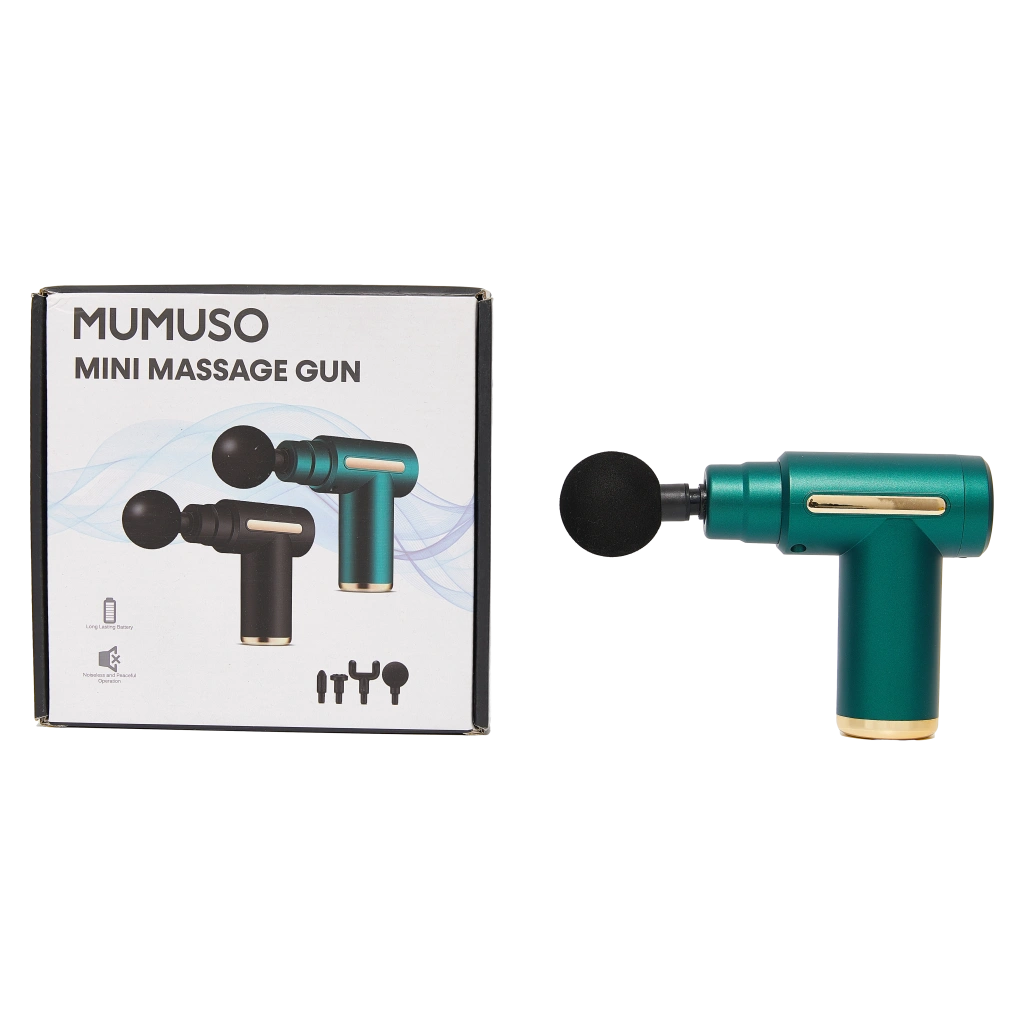Mini Massagepistole mit 4 Aufsätzen, 1800 mAh Akku (Grün)