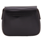 Crossbody Schultertasche in kompaktem Format (Schwarz)