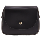 Crossbody Schultertasche in kompaktem Format (Schwarz)