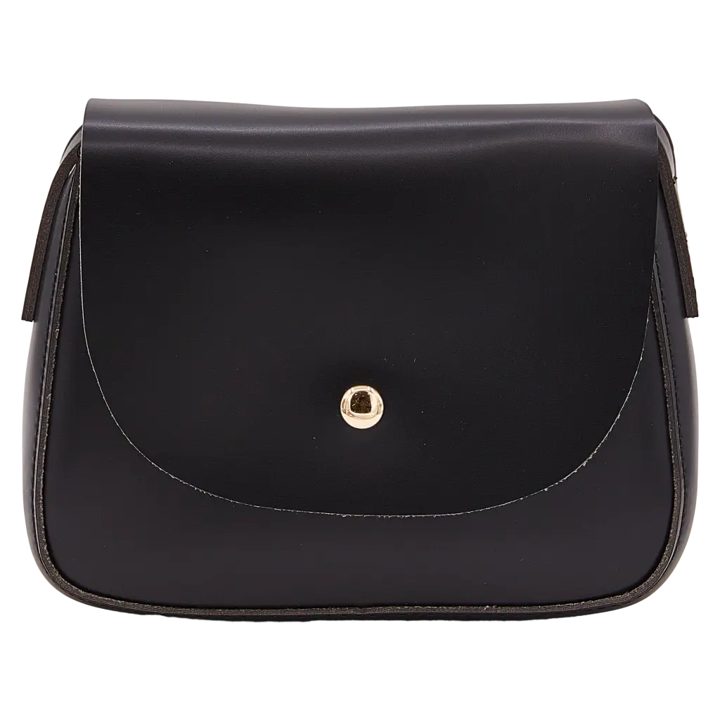 Crossbody Schultertasche in kompaktem Format (Schwarz)